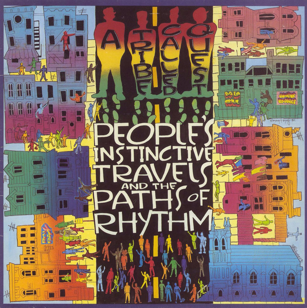 A Tribe Called Quest People's Instinctive Travels And The Paths Of Rhythm - EX UK vinyl LP album (LP record) HIP96