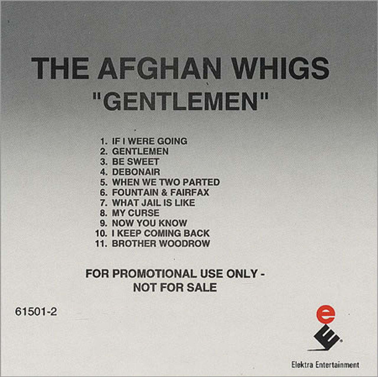 Afghan Whigs Gentlemen US Promo CD album