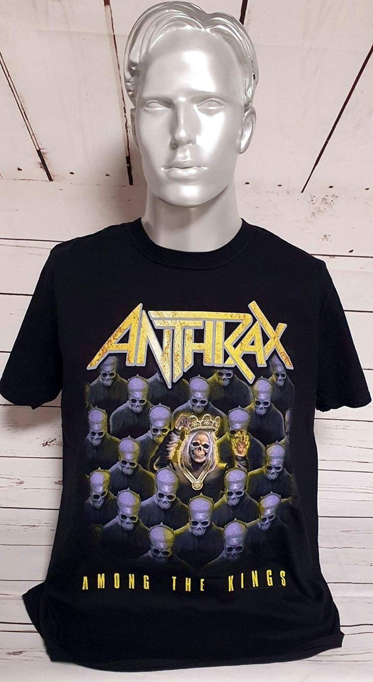 sendt postkontor meditativ Anthrax Among The Kings - Black - Large European T-shirt — RareVinyl.com