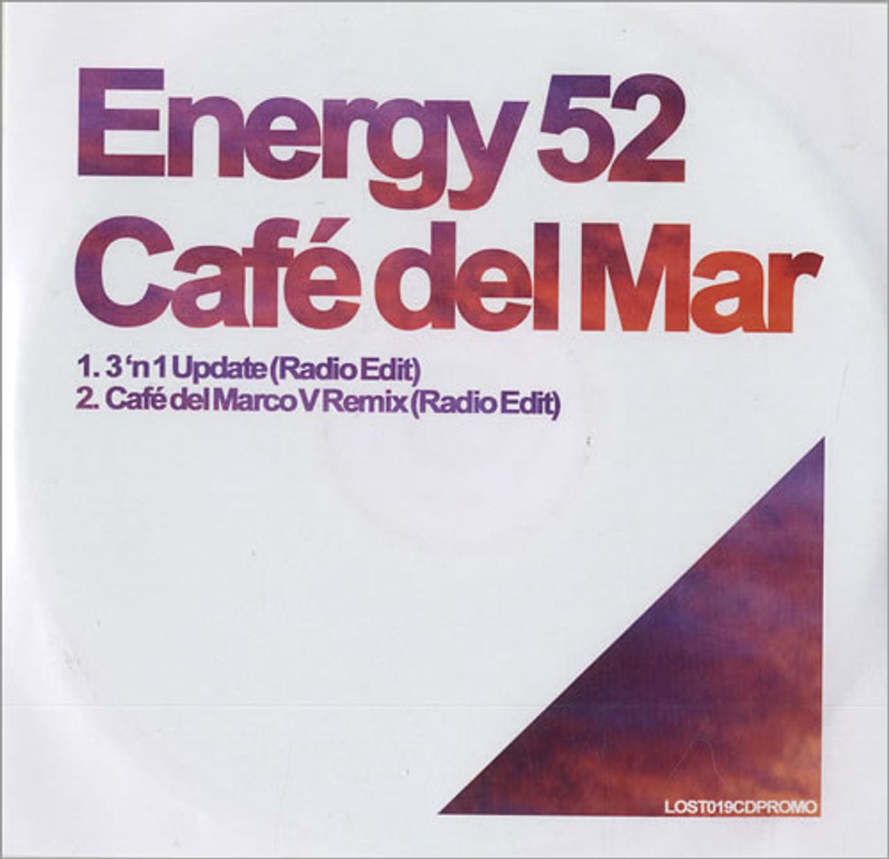 Cafe Del Mar Energy 52 Energy 52 Cafe Del Mar UK Promo CD-R acetate — RareVinyl.com