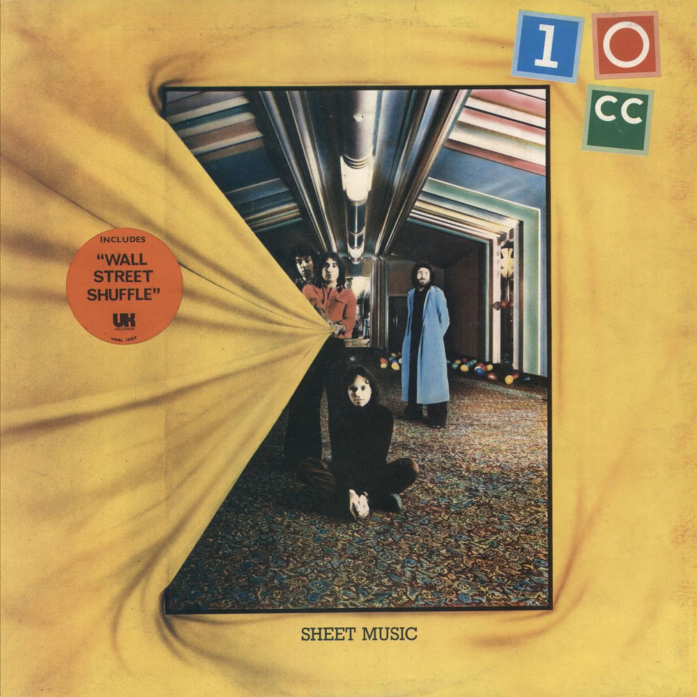 10cc Sheet Music - One Song Hype Sticker UK vinyl LP album (LP record) UKAL1007