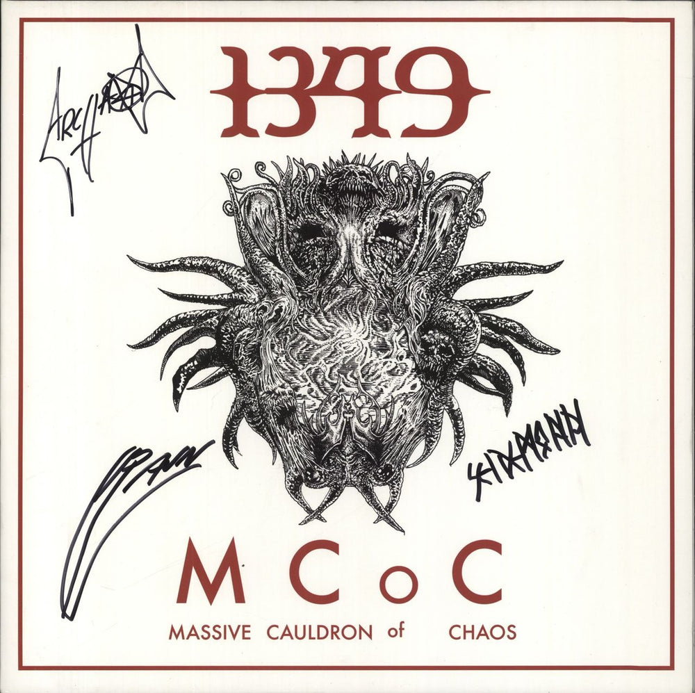 1349 Massive Cauldron Of Chaos - Clear Vinyl - Autographed UK vinyl LP album (LP record) INDIE118LP