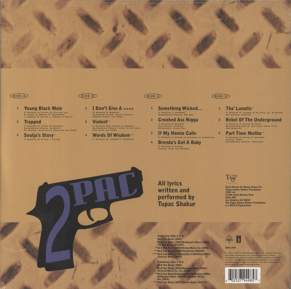 2Pac 2Pacalypse Now - 180gm - Sealed UK 2-LP vinyl record set (Double LP Album) 602527949857