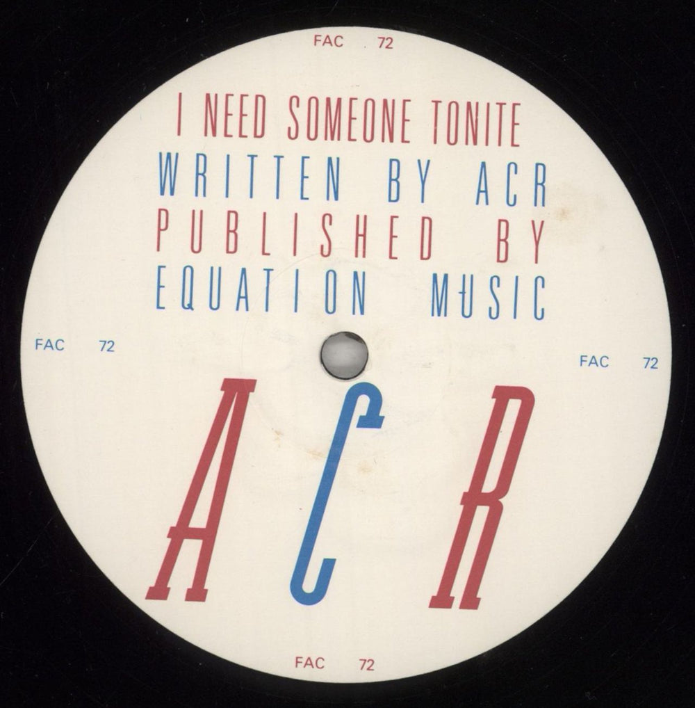 A Certain Ratio I Need Someone Tonite UK 12" vinyl single (12 inch record / Maxi-single) CTR12IN129545