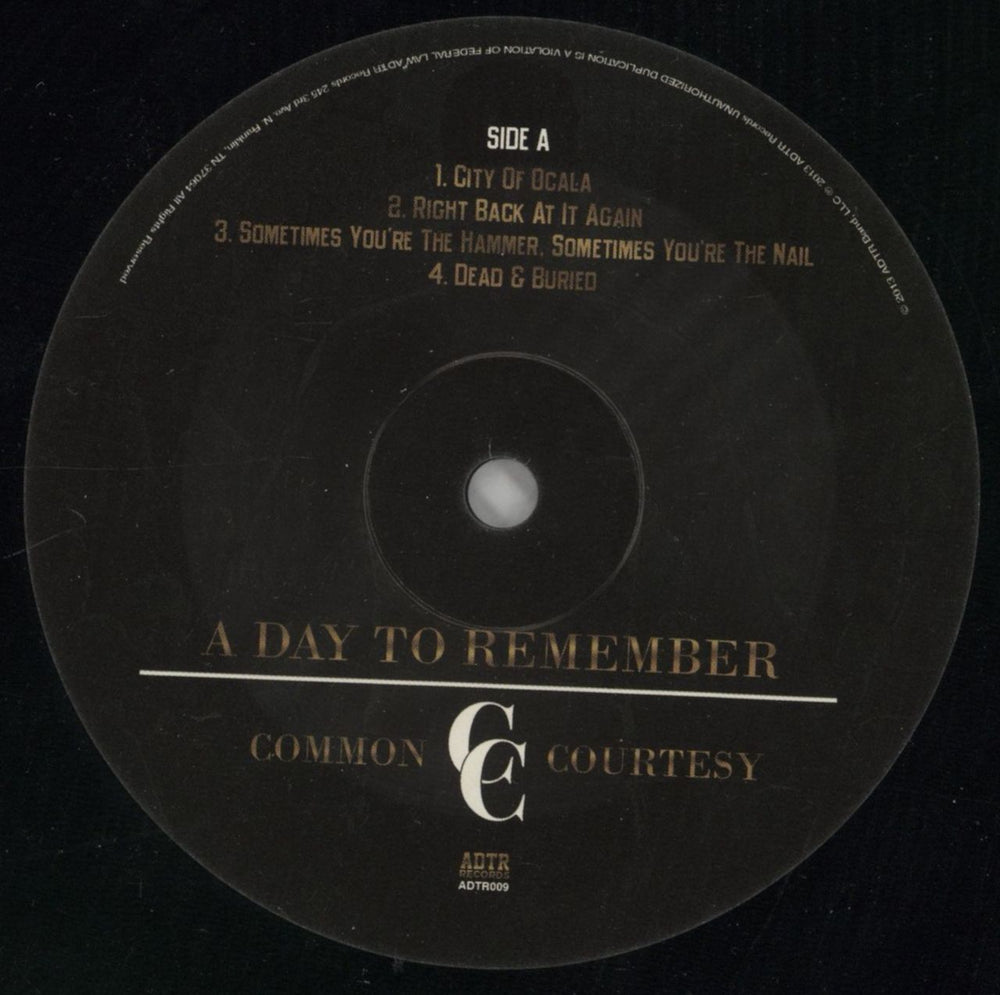 A Day To Remember Common Courtesy - Green / Black Marble Vinyl UK 2-LP vinyl record set (Double LP Album) O702LCO863458