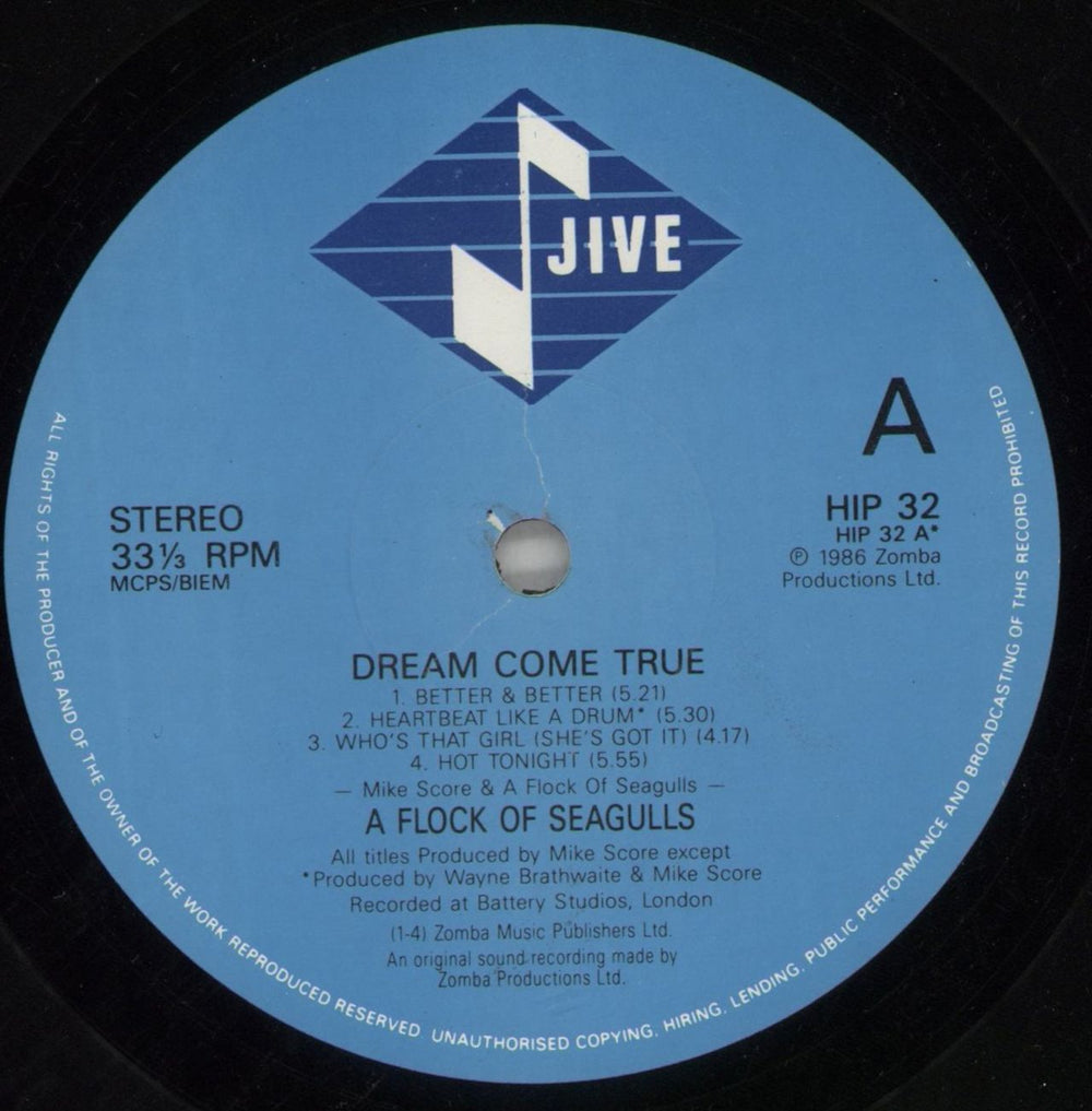 A Flock Of Seagulls Dream Come True UK vinyl LP album (LP record) FLKLPDR541761