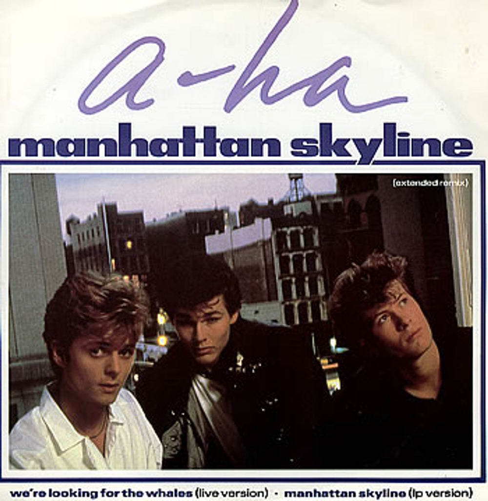 A-Ha Manhattan Skyline - Extended Remix UK 12" vinyl single (12 inch record / Maxi-single) W8405T