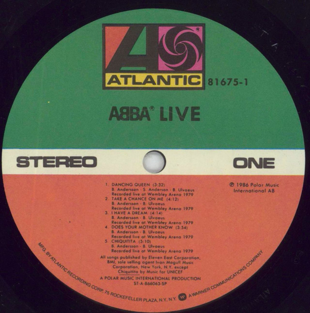 Abba ABBA Live US vinyl LP album (LP record) ABBLPAB856846