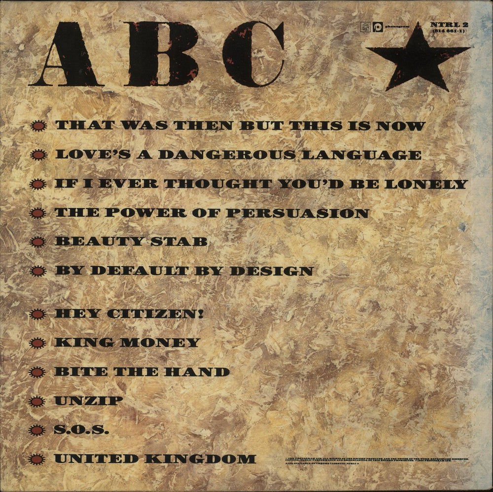 ABC Beauty Stab Irish vinyl LP album (LP record)