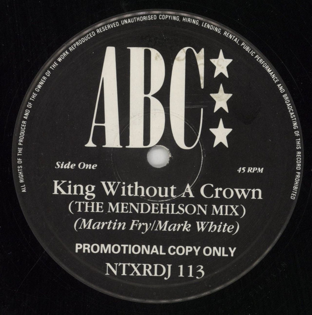 ABC King Without A Crown UK Promo 12" vinyl single (12 inch record / Maxi-single) NTXRDJ113