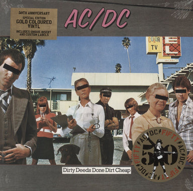 AC/DC Dirty Deeds Done Dirt Cheap - 180g - Gold Vinyl - Sealed UK vinyl LP album (LP record) 19658834581