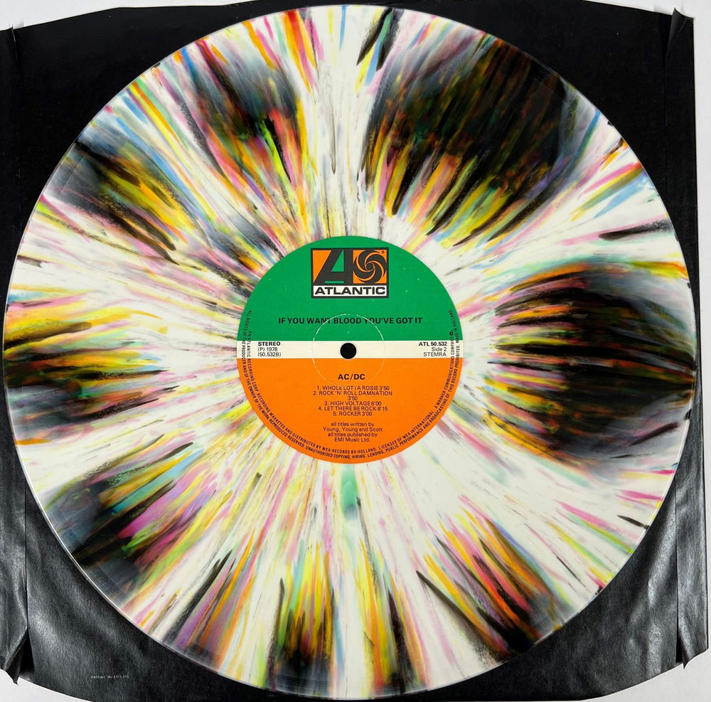 AC/DC If You Want Blood You've Got It - Multi-coloured Splatter Vinyl Dutch vinyl LP album (LP record) ACDLPIF823973