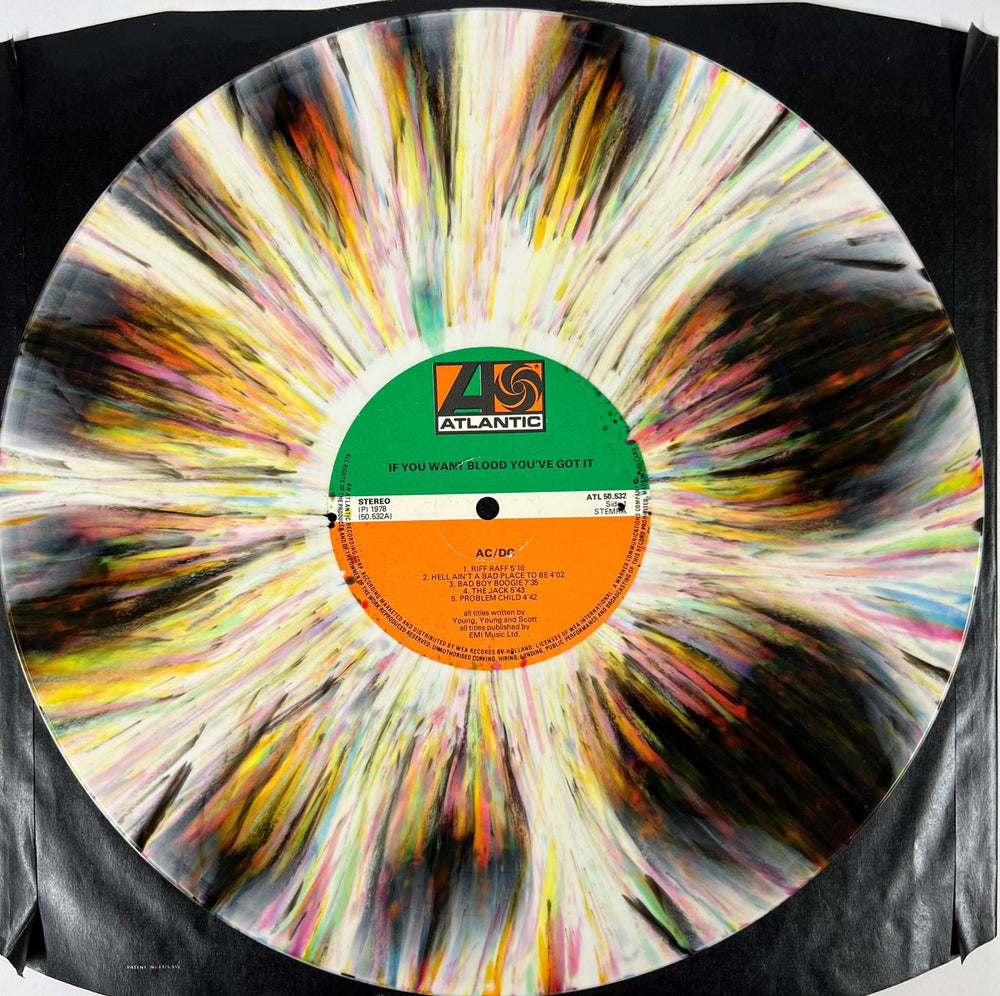 AC/DC If You Want Blood You've Got It - Multi-coloured Splatter Vinyl Dutch vinyl LP album (LP record) ATL50532