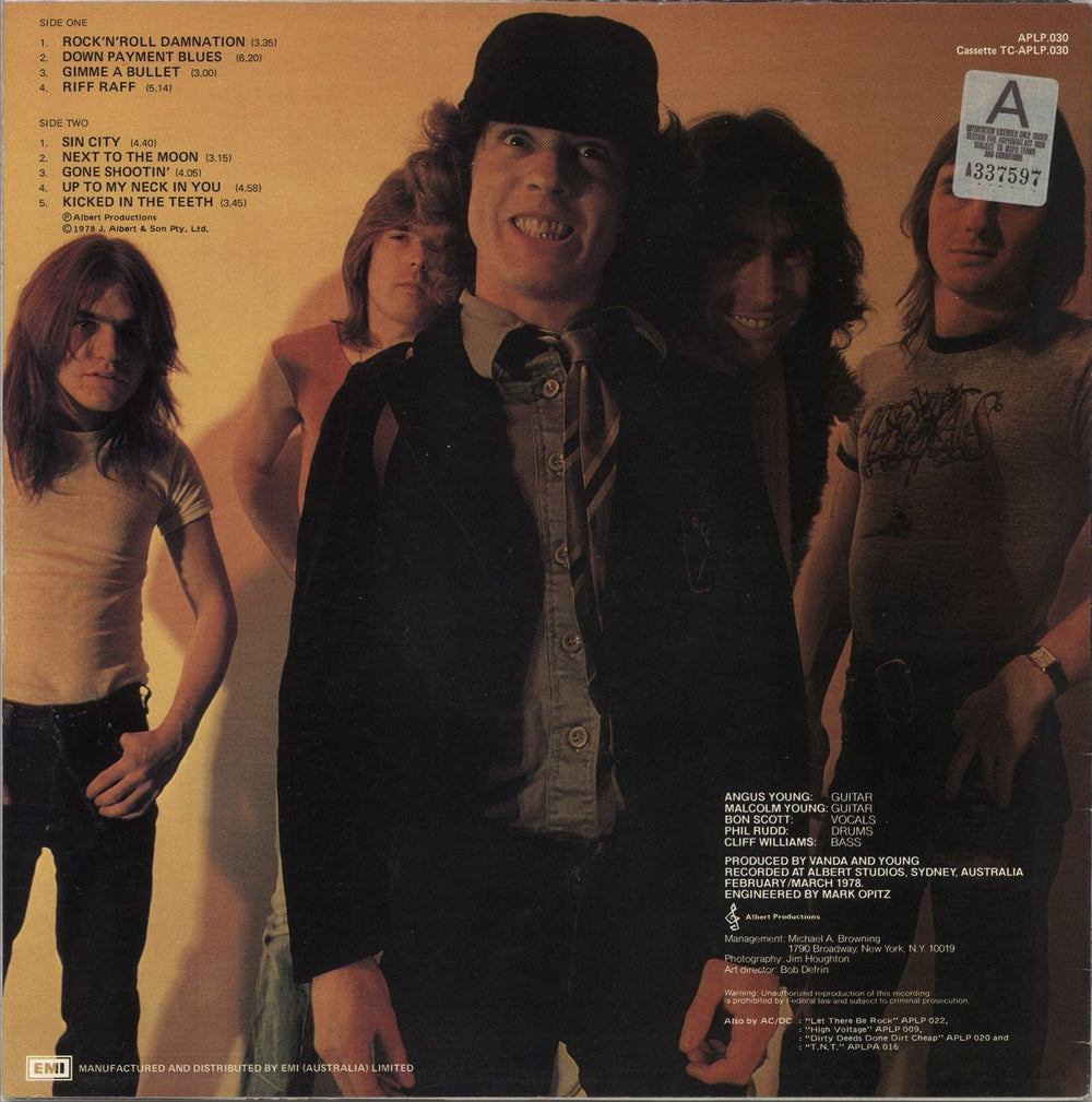 AC/DC Powerage Australian vinyl LP album (LP record)