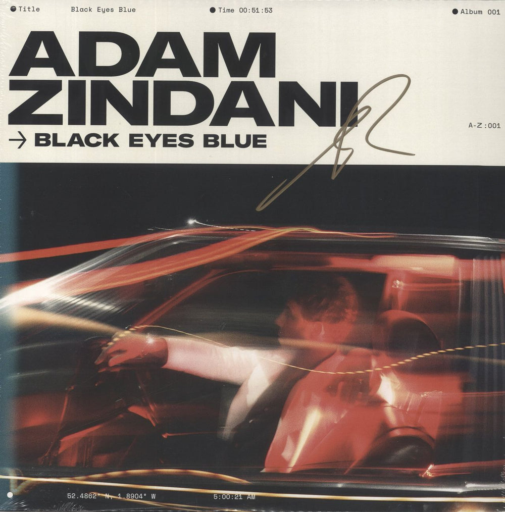 Adam Zindani Black Eyes Blue + Autographed Sleeve - Sealed UK 2-LP vinyl record set (Double LP Album) 5037300011110