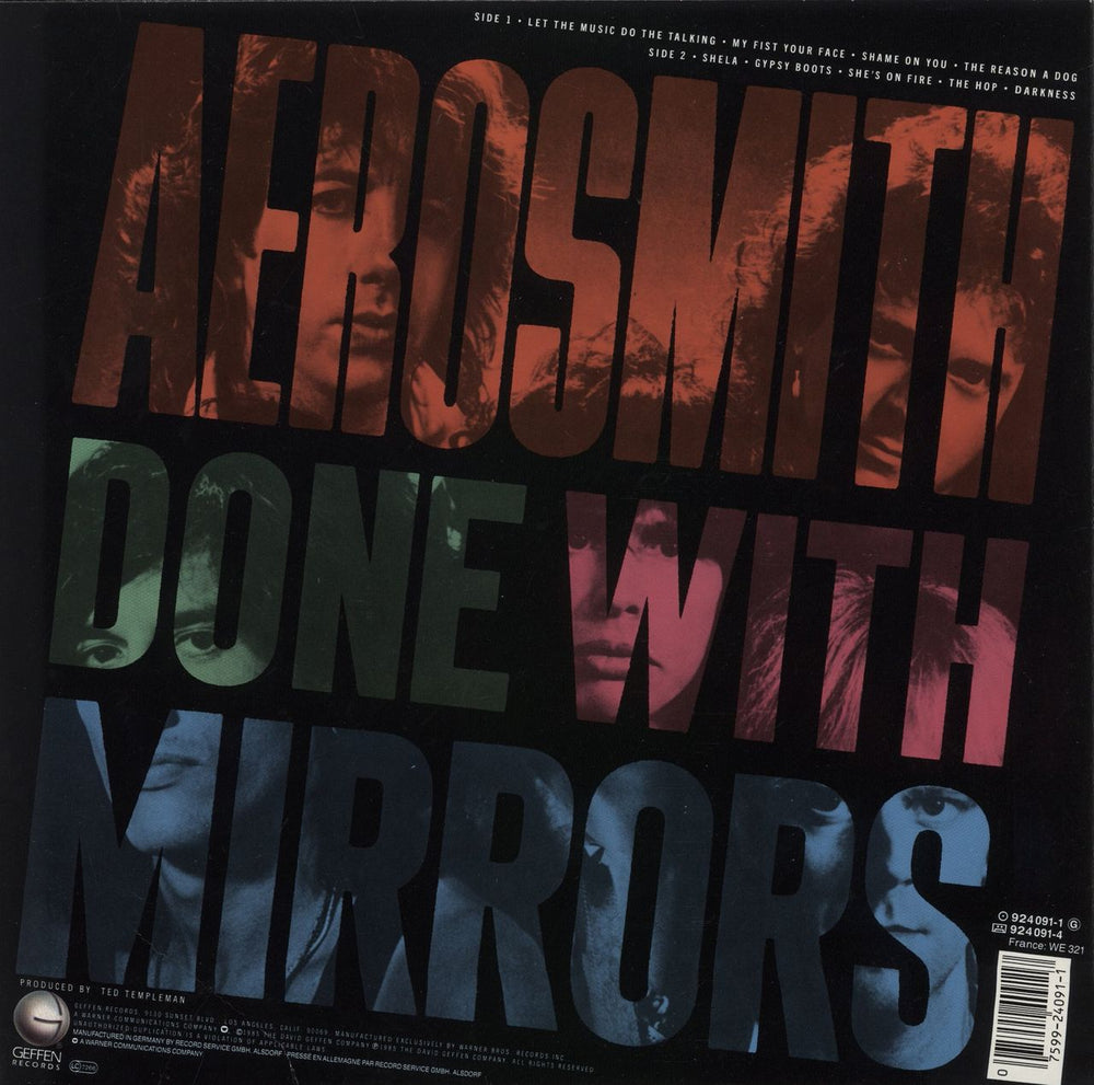 Aerosmith Done With Mirrors UK vinyl LP album (LP record) 075992409117