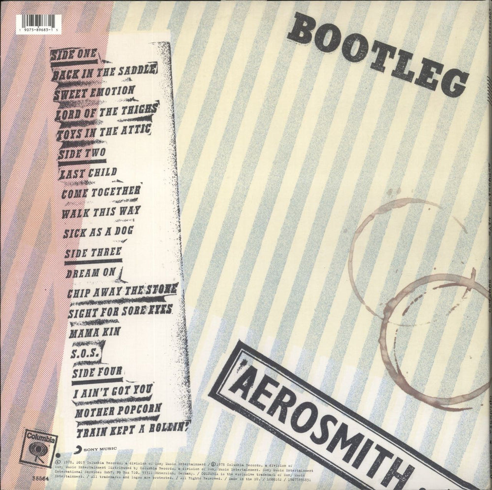Aerosmith Live! Bootleg UK 2-LP vinyl record set (Double LP Album) 190758968315