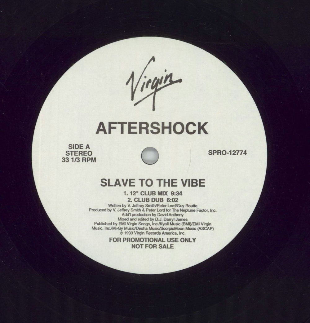 Aftershock Slave To The Vibe UK Promo 12" vinyl single (12 inch record / Maxi-single) SPRO-12774