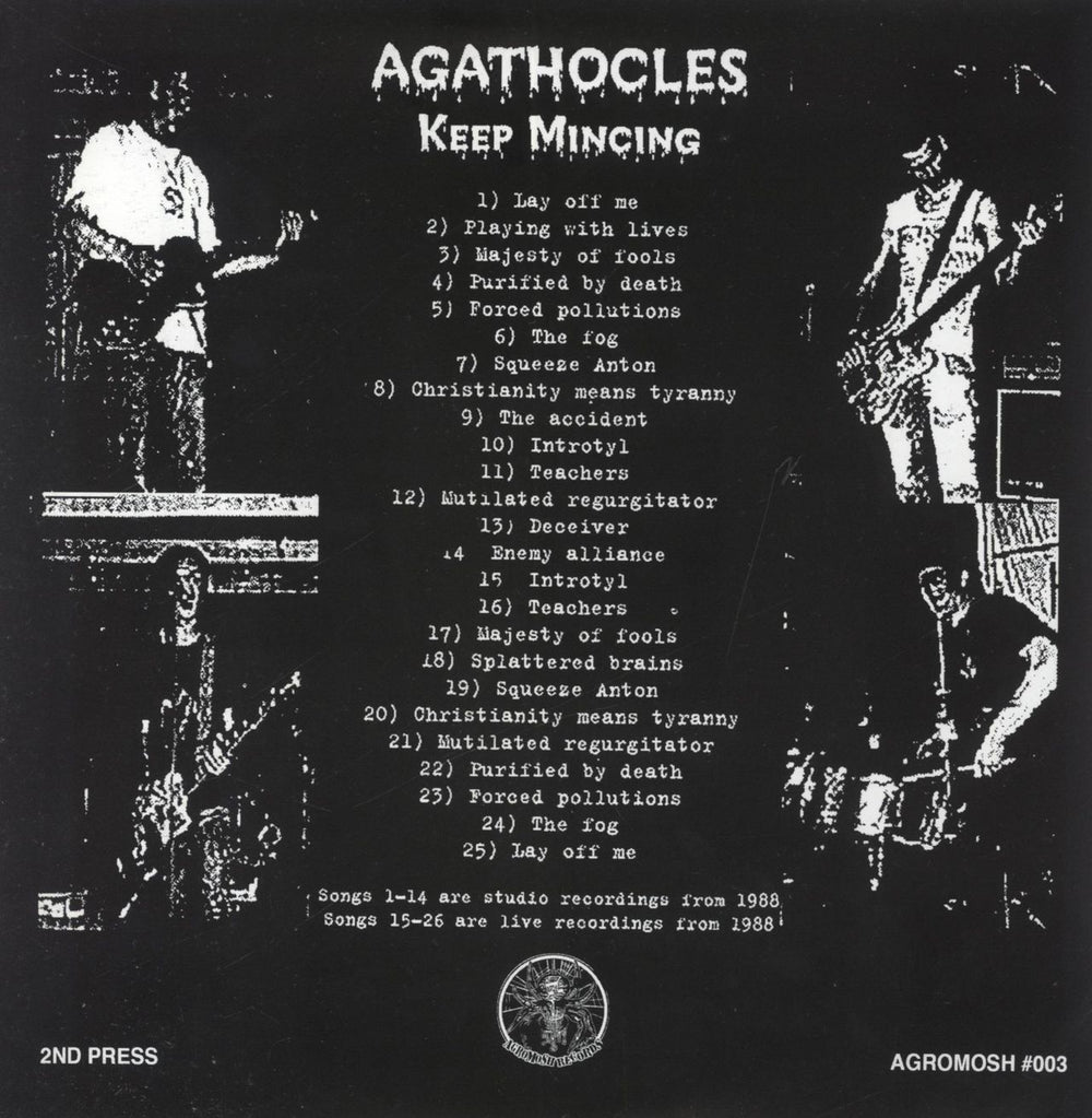 Agathocles Keep Mincing - Purple Vinyl US 7" vinyl single (7 inch record / 45)