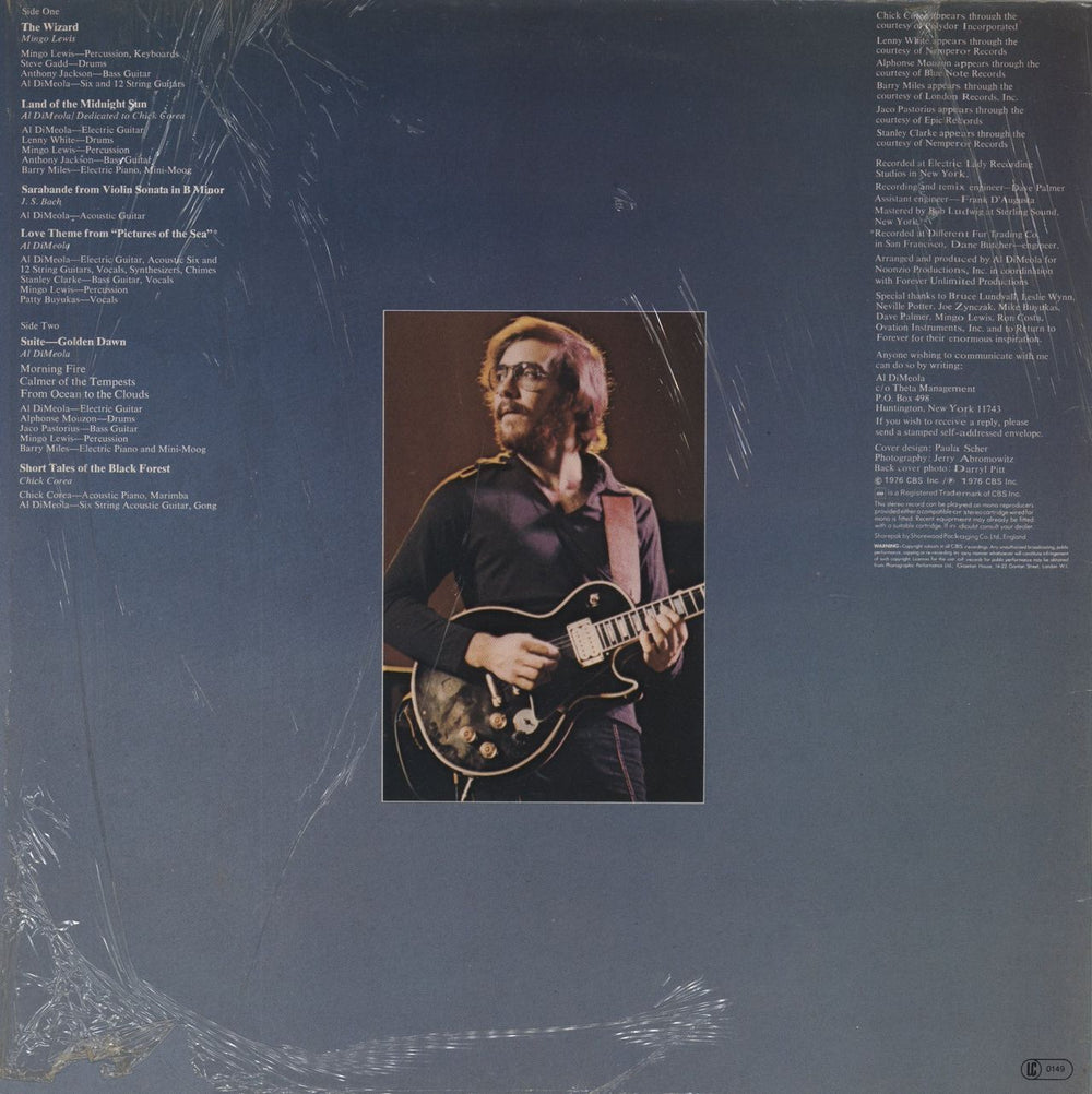 Al Di Meola Land Of The Midnight Sun - Shrink UK vinyl LP album (LP record)