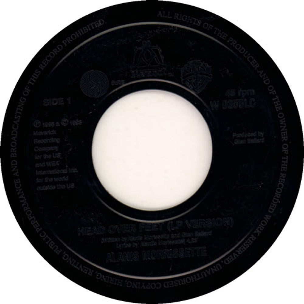 Alanis Morissette Head Over Feet - Jukebox UK 7" vinyl single (7 inch record / 45) W0355LC