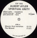 Albert Ayler Spiritual Unity - 180gm UK vinyl LP album (LP record) AYLLPSP853552