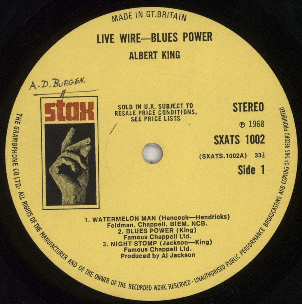 Albert King Live Wire / Blues Power UK vinyl LP album (LP record) ATKLPLI851131