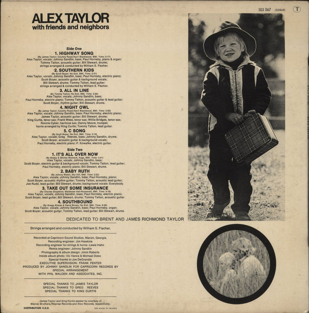 Alex Taylor With Friends And Neighbours French vinyl LP album (LP record)