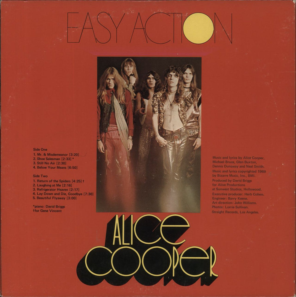 Alice Cooper Easy Action - 1st US vinyl LP album (LP record)