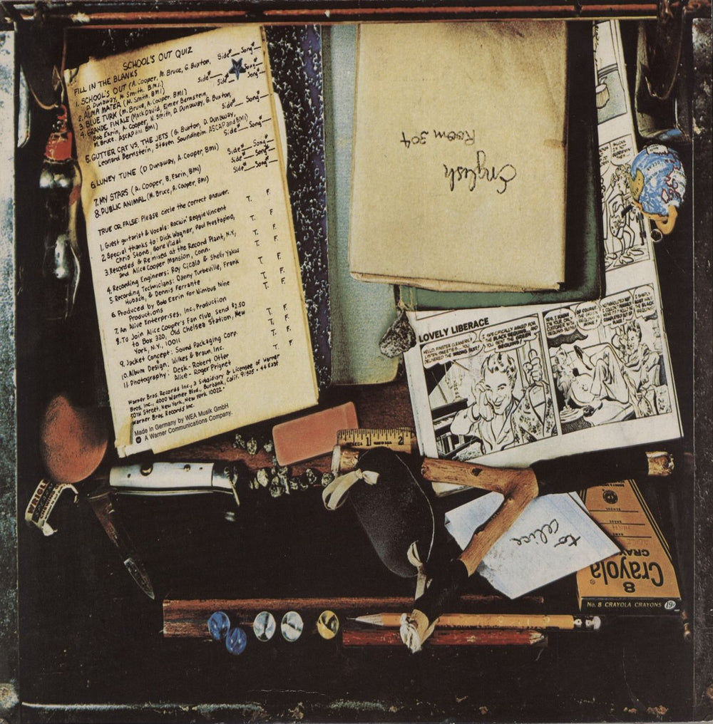 Alice Cooper School's Out - Mid 1980s Barcoded German vinyl LP album (LP record) 075992726016