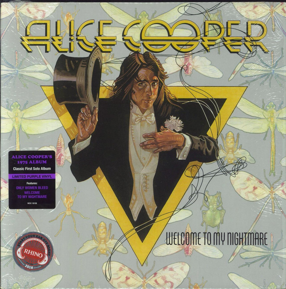 Alice Cooper Welcome To My Nightmare - Purple Vinyl + Opened Shrink US vinyl LP album (LP record) RCV118130