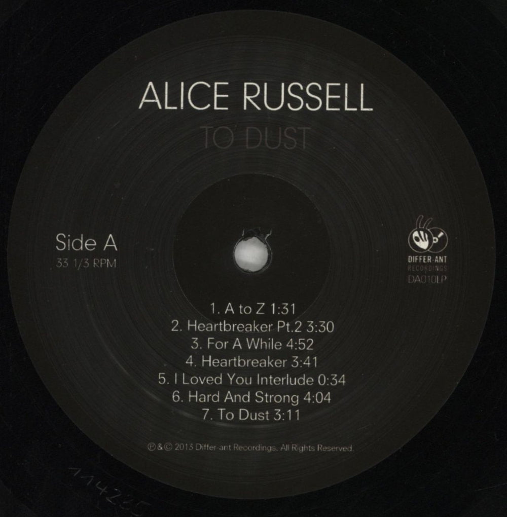 Alice Russell To Dust Swiss vinyl LP album (LP record) H58LPTO852031