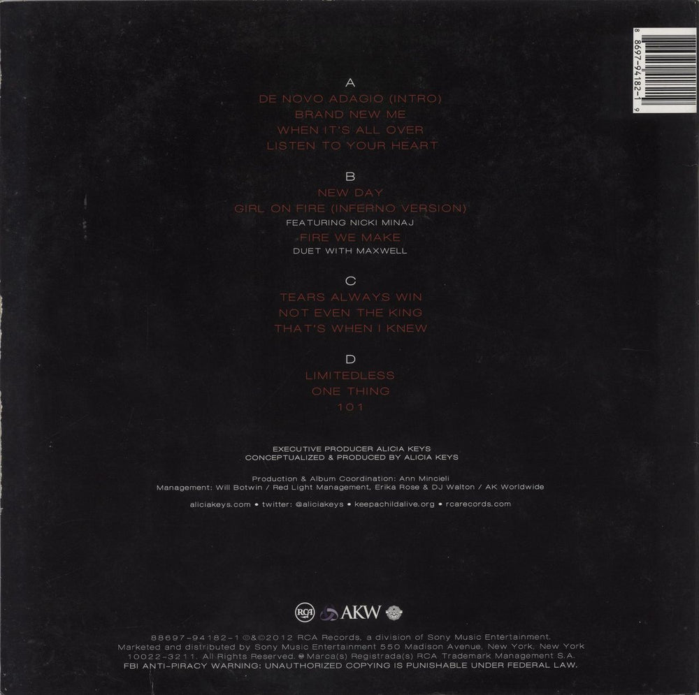 Alicia Keys Girl On Fire - EX UK vinyl LP album (LP record) 886979418219