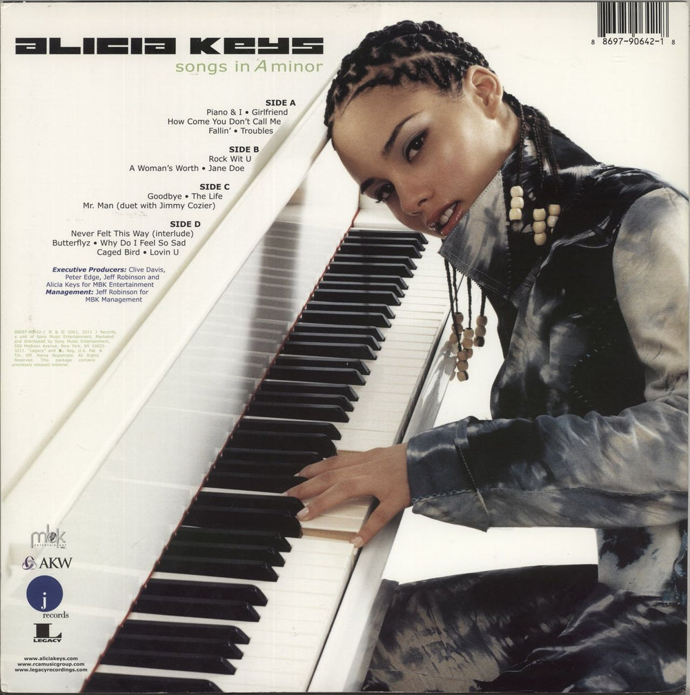 Alicia Keys Songs In A Minor - EX US 2-LP vinyl record set (Double LP Album) 886979064218