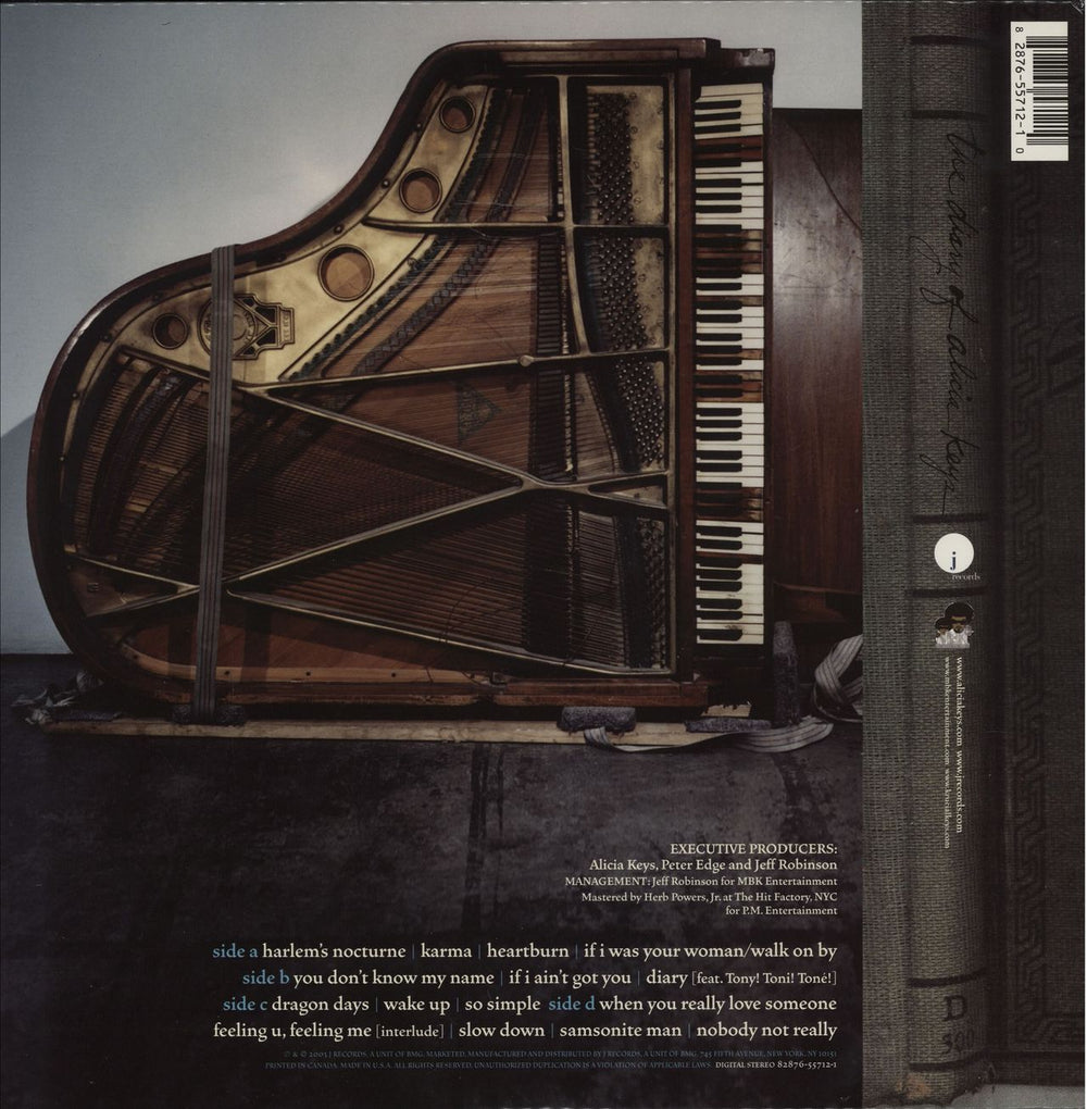 Alicia Keys The Diary Of Alicia Keys US 2-LP vinyl record set (Double LP Album) 828765571210