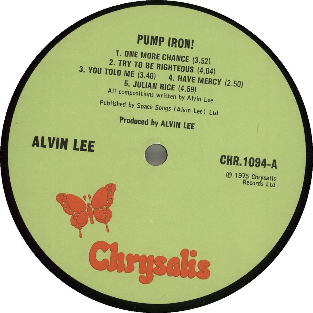 Alvin Lee Pump Iron! UK vinyl LP album (LP record)
