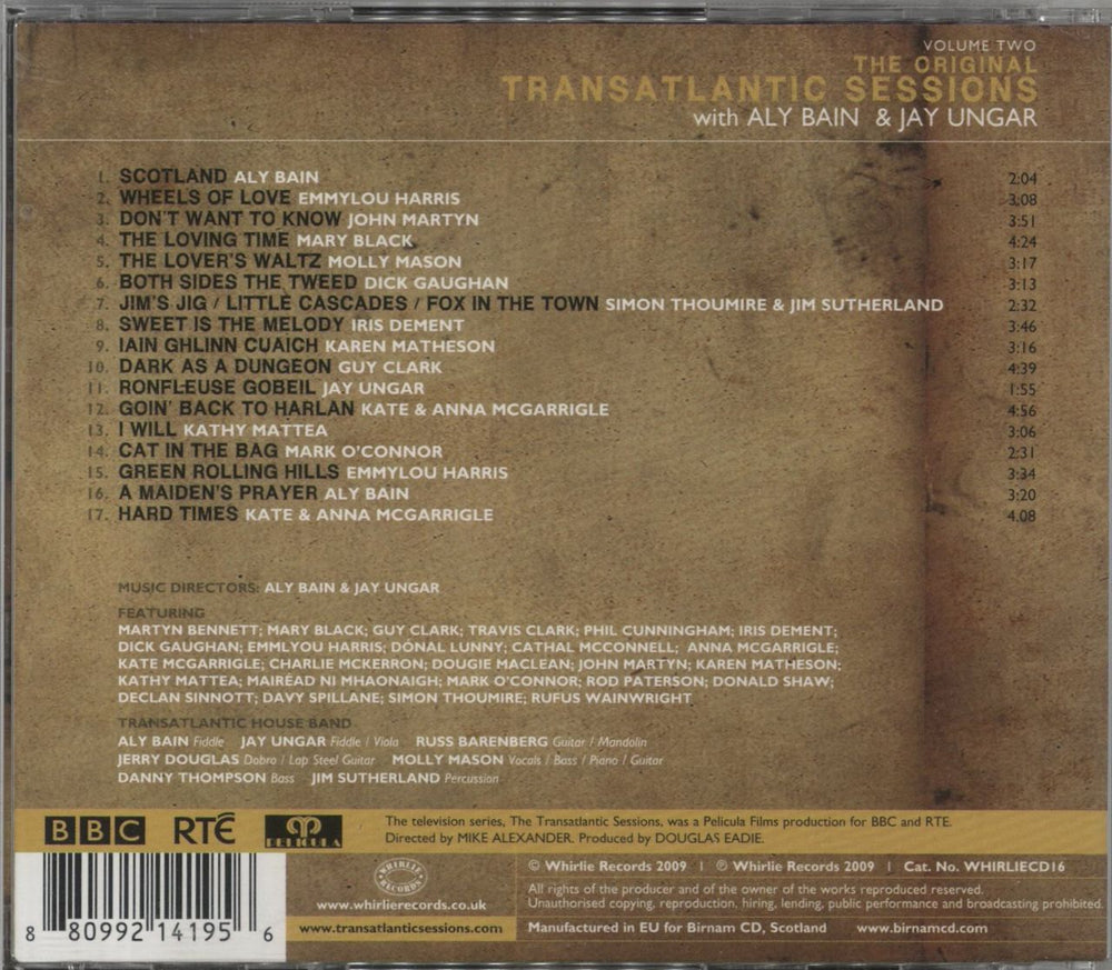 Aly Bain The Original Transatlantic Sessions Volume Two UK CD album (CDLP) 880992141956