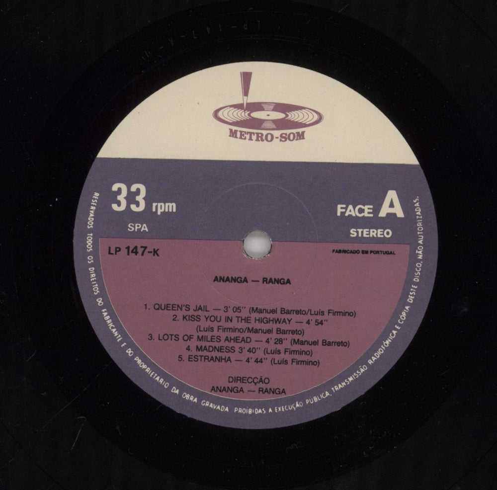 Ananga-Ranga Privado Portugese vinyl LP album (LP record) 8NBLPPR861065