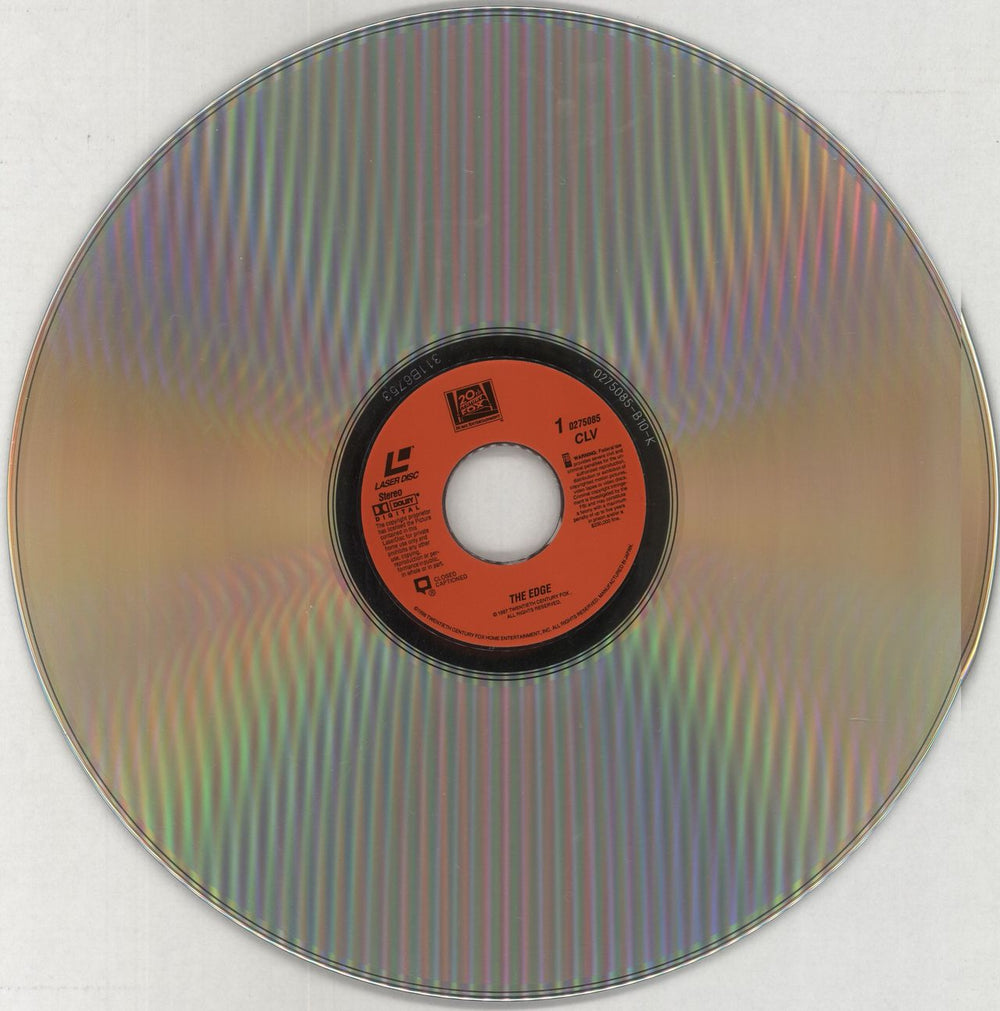 Anthony Hopkins The Edge Japanese laserdisc / lazerdisc H8SLZTH857354