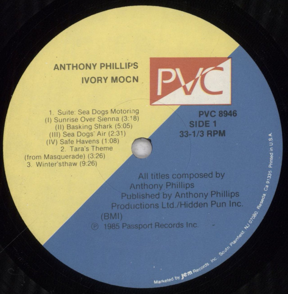 Anthony Phillips Private Parts & Pieces VI: "Ivory Moon" Piano Pieces 1971-1985 US vinyl LP album (LP record) AYPLPPR833180