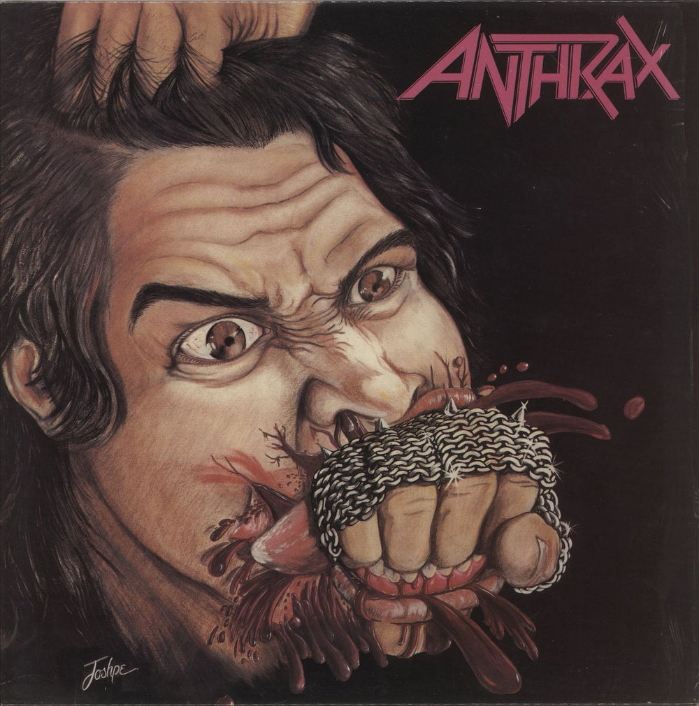 Anthrax Fistful Of Metal - Shrink UK vinyl LP album (LP record) MFN14