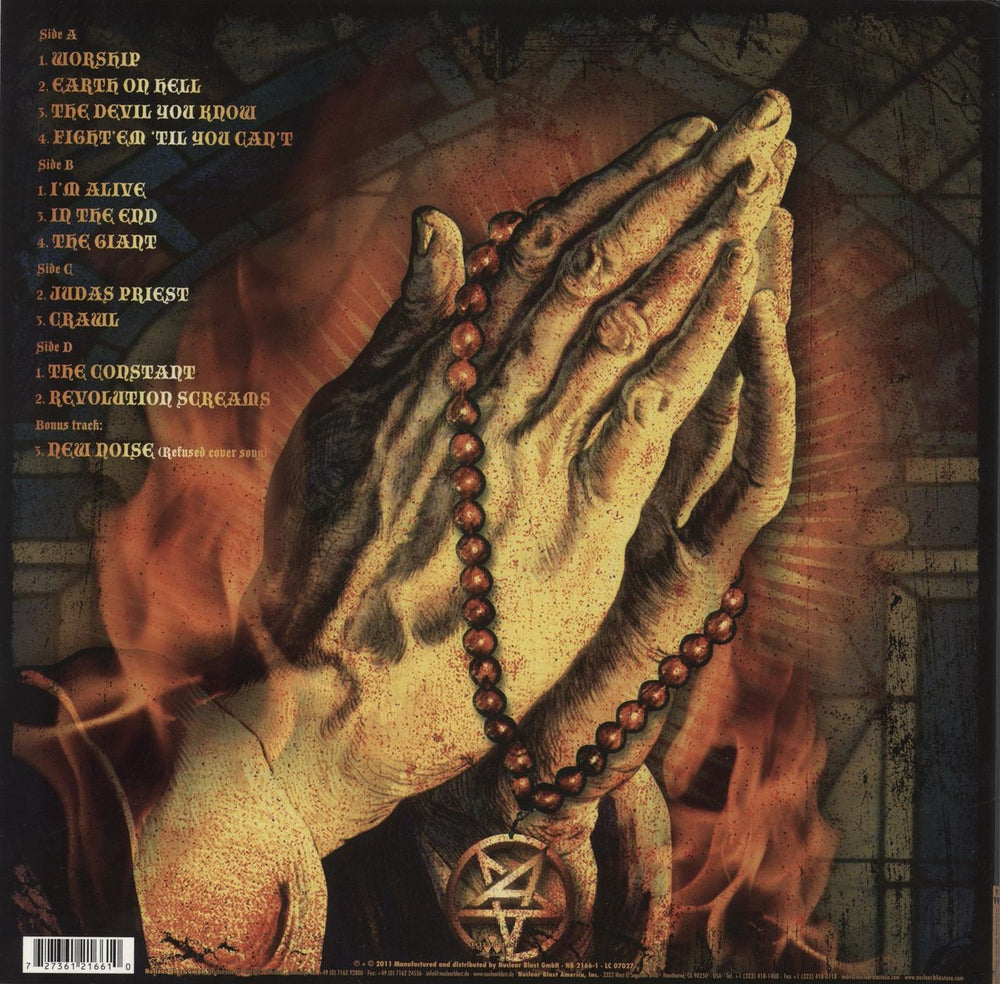 Anthrax Worship Music UK 2-LP vinyl record set (Double LP Album) 727361216641