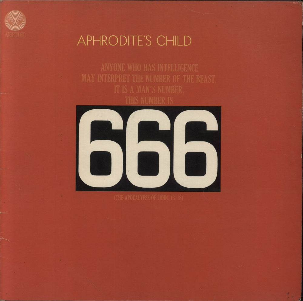 Aphrodite's Child 666 - 1st - VG UK 2-LP vinyl record set (Double LP Album) 6673001