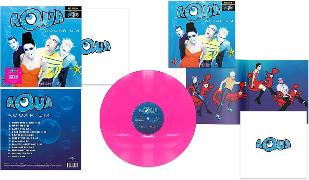 Aqua Aquarium - 25th Anniversary Pink Vinyl - Sealed UK vinyl LP album (LP record) 4584834