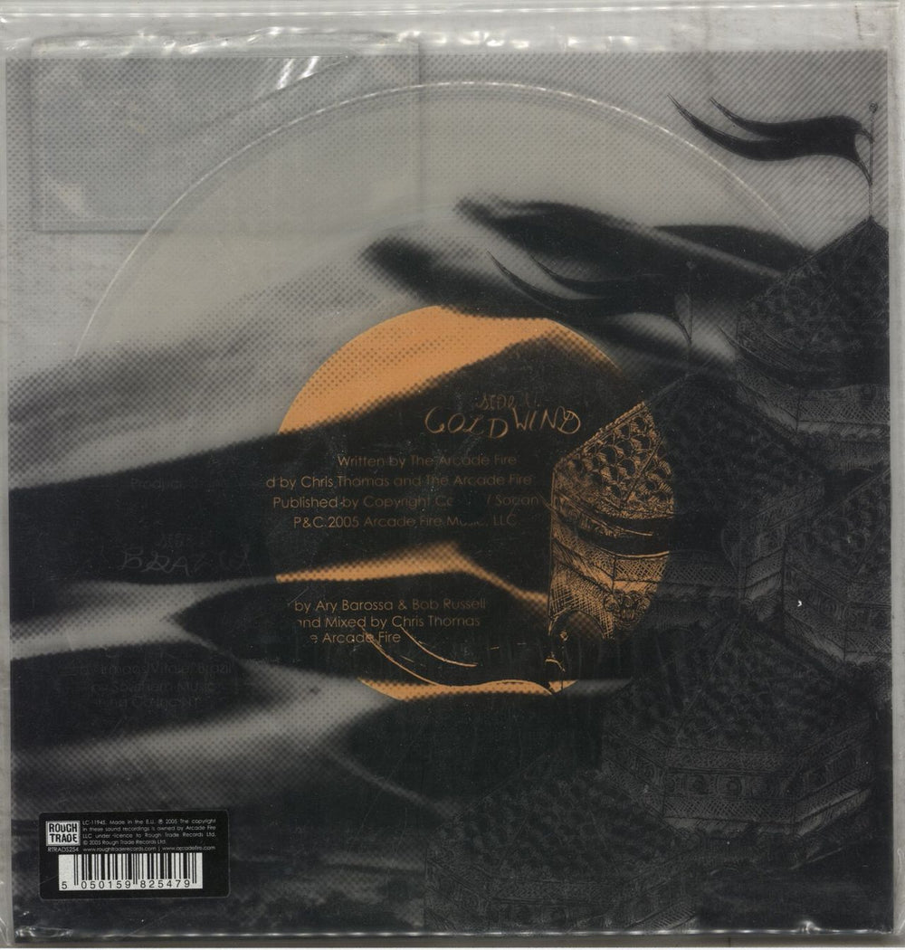 Arcade Fire Cold Wind - Clear Vinyl UK 7" vinyl single (7 inch record / 45) 5050159825479