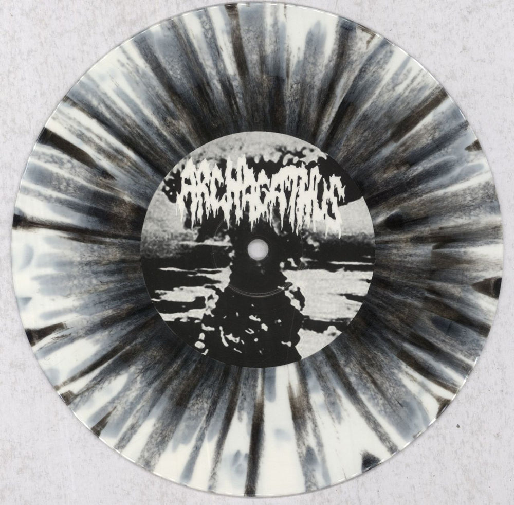 Archagathus Horrendous Insanity Atrocity Why?? / No Thought - White / Black Splatter Vinyl Slovakian 7" vinyl single (7 inch record / 45) 3WK07HO835275