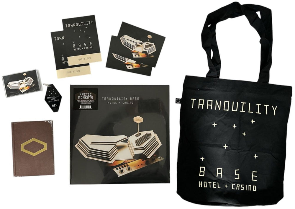 Arctic Monkeys Tranquility Base Hotel + Casino - Gold Vinyl Bundle Pack UK vinyl LP album (LP record)