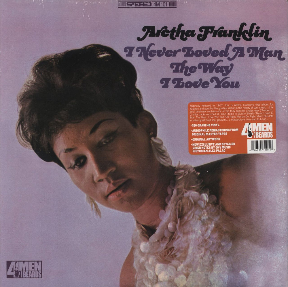 Aretha Franklin I Never Loved A Man The Way I Love You - 180gm Vinyl - Sealed US vinyl LP album (LP record) 4M101