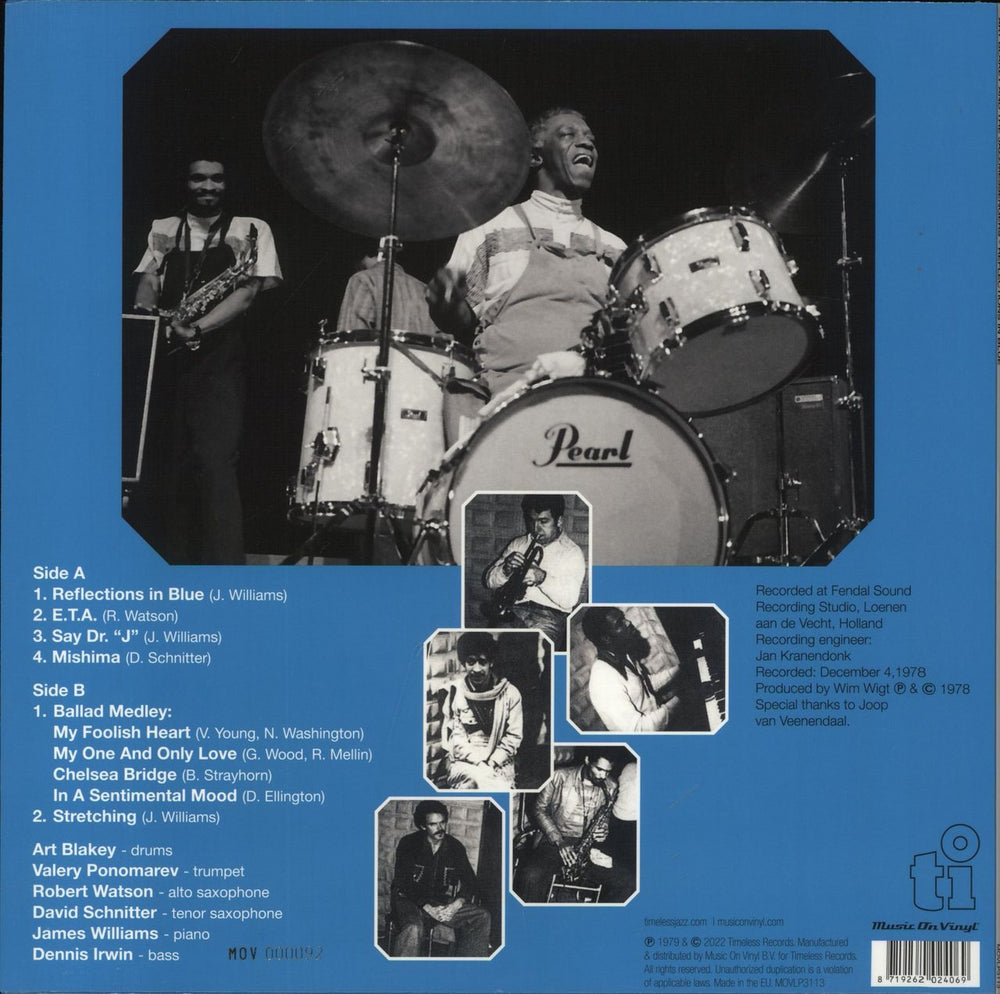 Art Blakey & The Jazz Messengers Reflections In Blue - Translucent Blue Vinyl UK vinyl LP album (LP record) 8719262024069