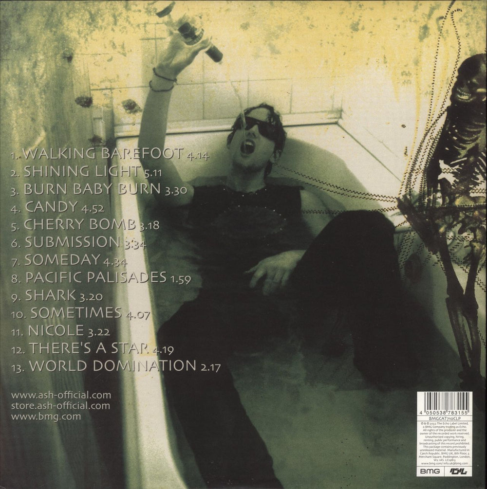 Ash Free All Angels - Clear With Yellow Splatter Vinyl UK vinyl LP album (LP record) 4050538783155